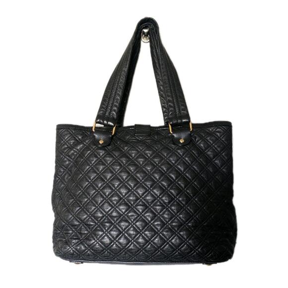 Vintage Marc Jacobs Italy Calfskin Leather Quilted Ursula Tote Shoulder Bag Y2K - Picture 2 of 16